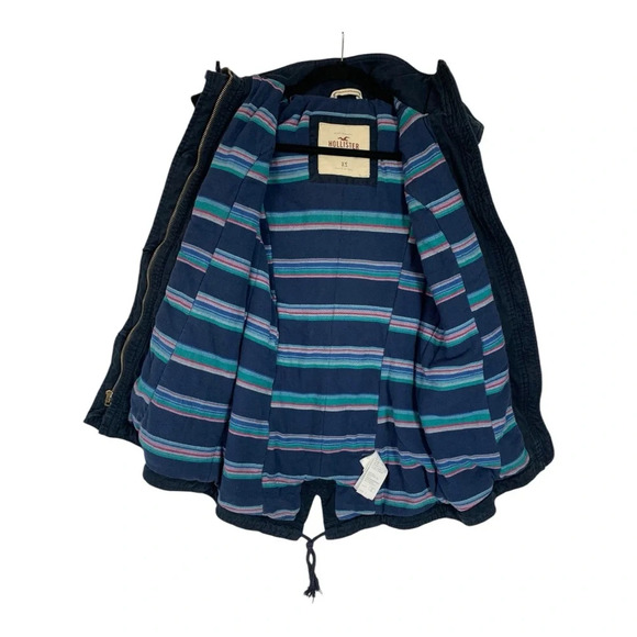 Hollister All Weather Full Zip Hooded Women’s Size XS Blue Comfort Casual Warm - Picture 5 of 16